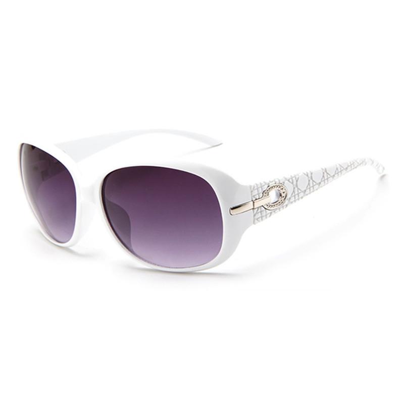 Sonnenbrille Elegante Strass Damen Damen Sonnenbrille Weibliche Sonnenbrille Nicht polarisiert Modeaccessoire weiß