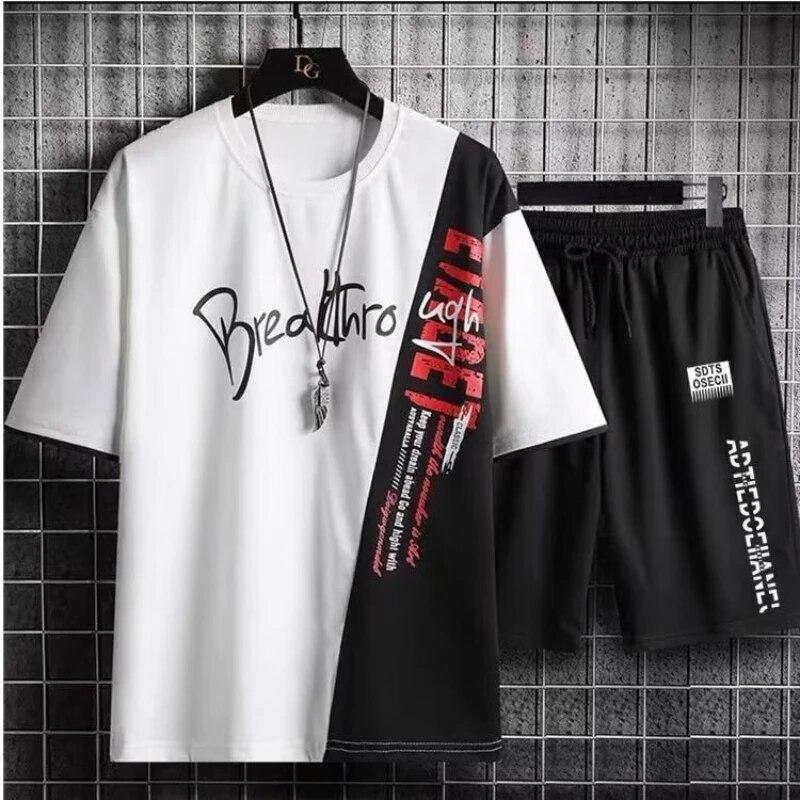 Sommer 3D Druck Männer Trainingsanzüge Casual 2 Stück Set Für Männer Weiß O Neck männer t-Shirt Shorts Set Ärmel freizeit Männer Outfit XXL