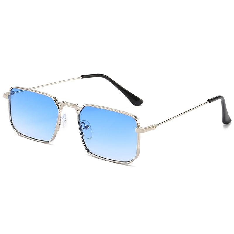Hochwertige Rechteckige Sonnenbrillen Damen Metallrahmen Brillen Klassische Quadratische Sonnenbrillen für Herren Shades Damen Brillen MULTI