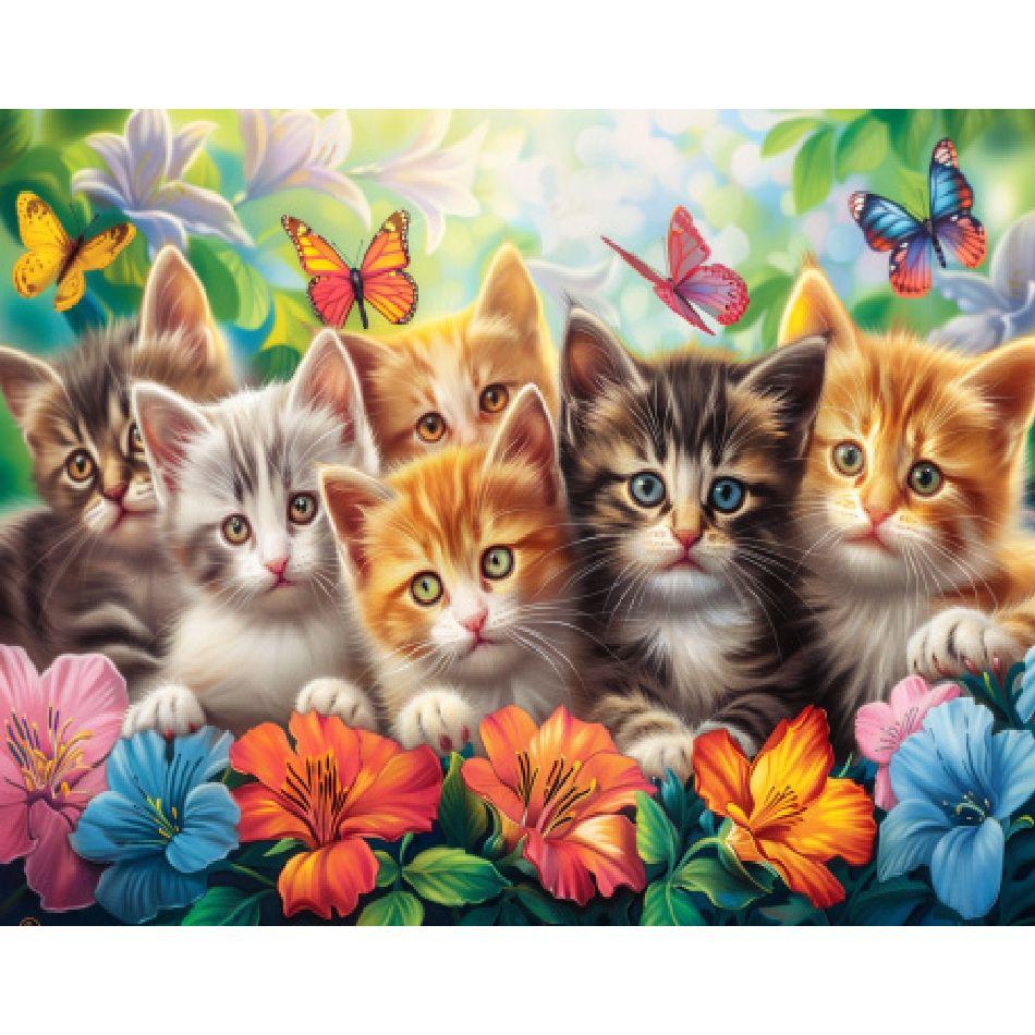 RUOPOTY Acrylmalerei nach Zahlen Katze Ausmalen nach Zahlen für Erwachsene DIY Geschenk Tiere Malset Handgefertigt für Heimdekorationen 40x50cm NO Frame