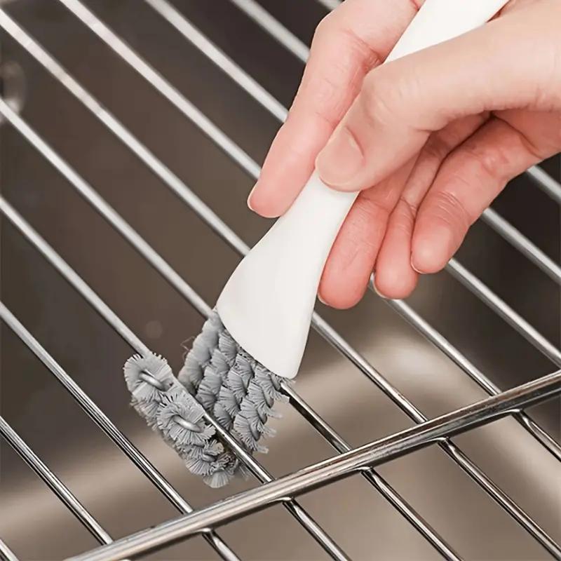 Mehrzweck-Grill-Reinigungsbürste, langlebiger Grillschrubber aus Kunststoff für BBQ-Grill, Herd, Topf, Arbeitsplatte, gründliche Reinigung der Küchenrille weiß