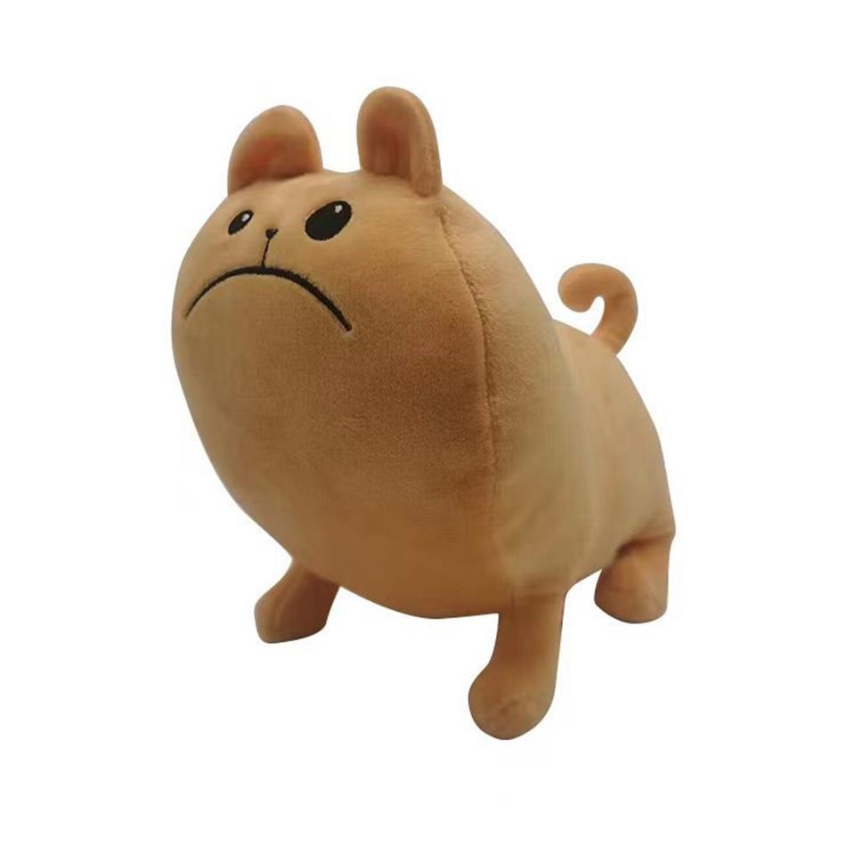 Neues Plüschspielzeug mit Nudeln und Brötchen, Katze und Hund, Plüschpuppen, weich gefüllt, Anime-Katzenspielzeug, Heimdekoration, Puppen als Geburtstagsgeschenk für Kinder gelb