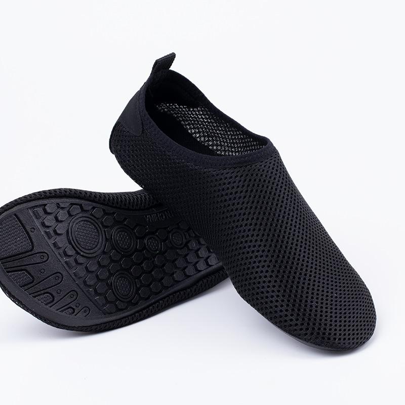 Mesh Weiche Sohle Leichte Casual Fitness Paar Eltern-kind-Strand Schuhe Socken Outdoor Fitness Laufschuhe 36/37 schwarz