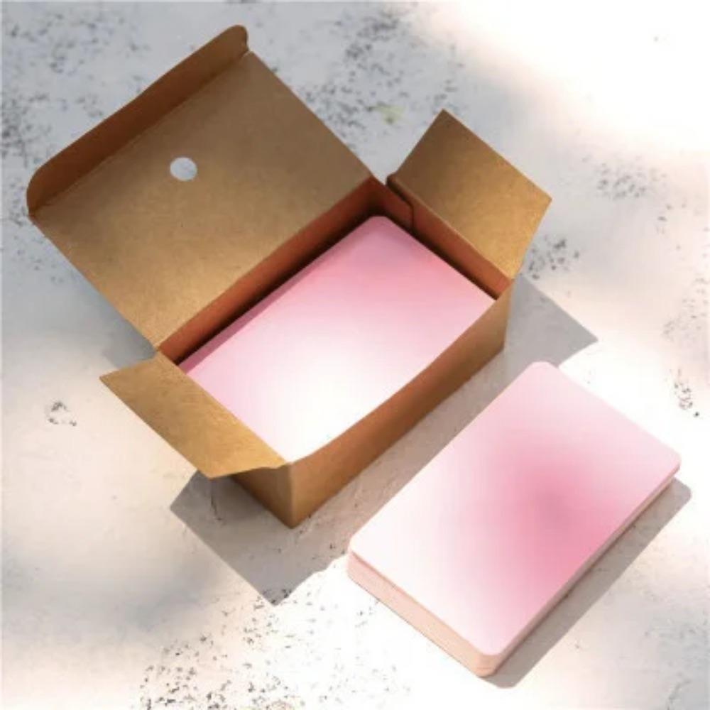 100 Teile/schachtel Retro doppelseitige Blank Kraft Papier Karte Wort Karte Nachricht Karte DIY Postkarte Gruß Einladung Karte rosa