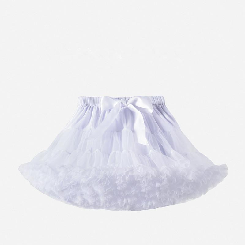 Kinder Mädchen Tüll Rock Baby Mädchen Kleidung Tutu Pettiskirt Rock Mode Mädchen Kleidung Prinzessin Röcke Rock Für Mädchen Kleidung 5-7years weiß