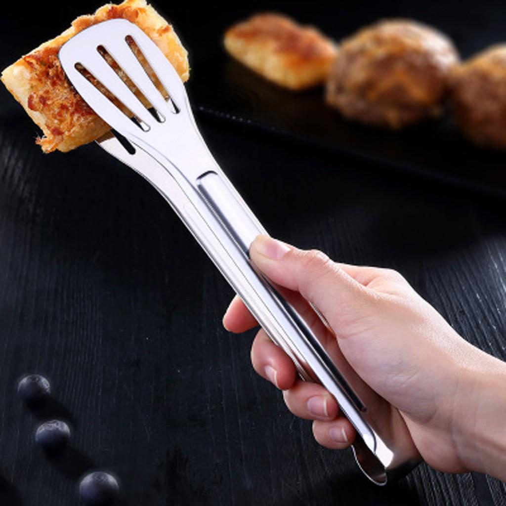 Edelstahl-Anti-Verbrühungs-Brot-Steak-Clip, Grill-Clip, Backwerkzeug, Lebensmittel-Clip M silber