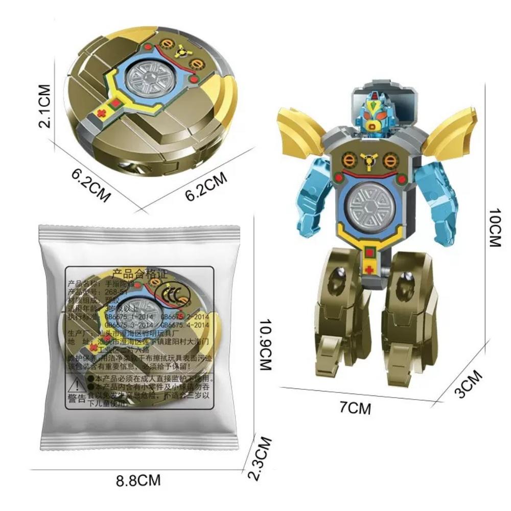 Finger Spinner Fidget Spielzeug Verwandelt Sensorisch Kreativ Antistress Spielzeug Kreisel Geschenk Verwandlungskette Roboter gray
