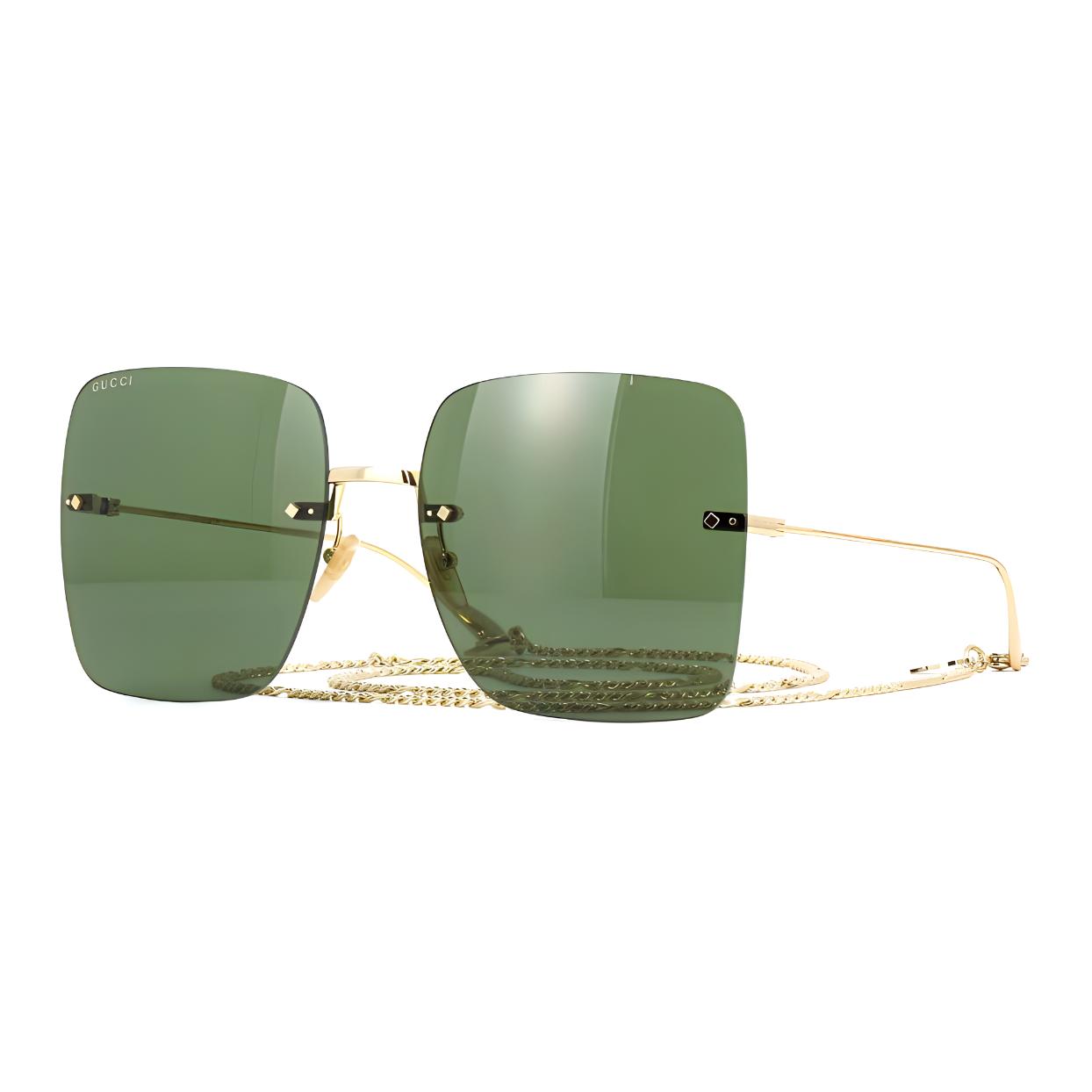 Gucci Modetrend Legierung Quadratische Sonnenbrille Damen Sonnenbrille GG1147S-002 Dust Bag+Eyeglass Case (Random Color),62