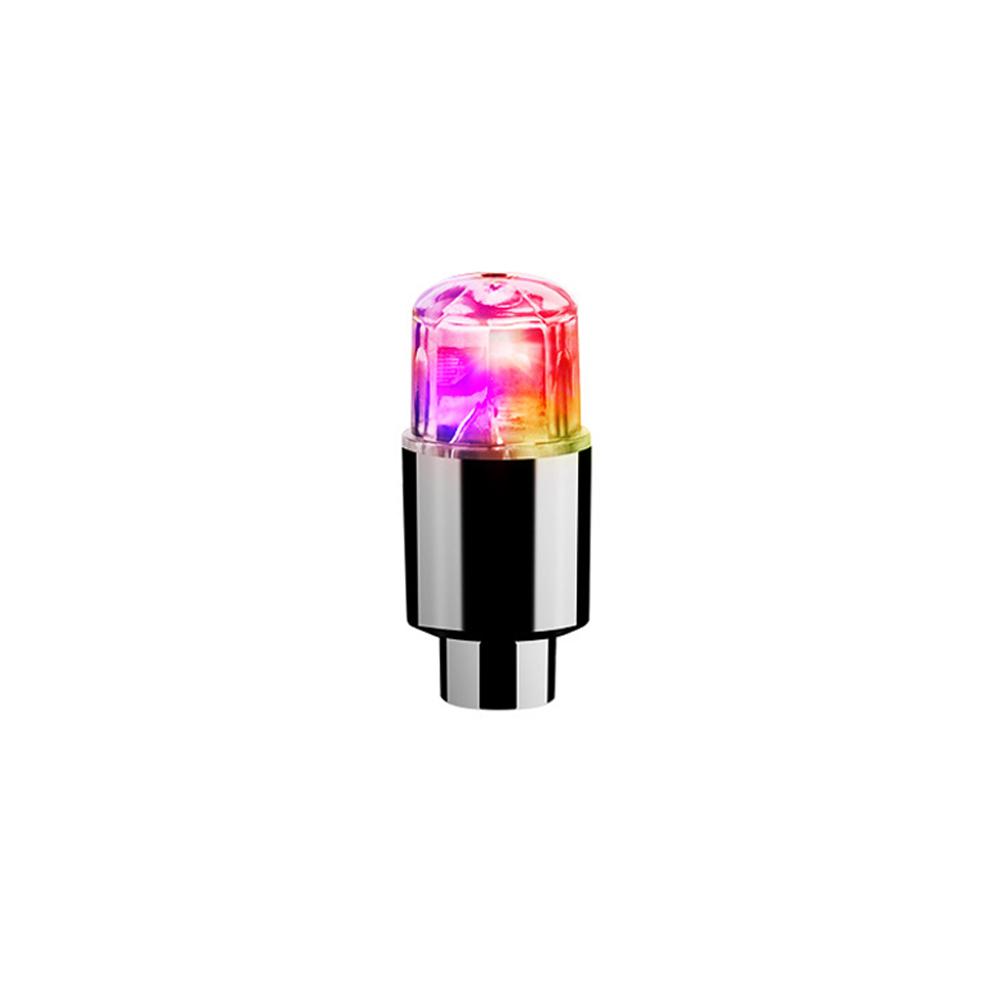 Fahrradreifen-Ventilkappe LED-Leuchten Bunte Blitzlampen Auto Auto Motorrad Reifen Luftventil Rad Licht Fahrradzubehör 2pcs/RGB blau/rot
