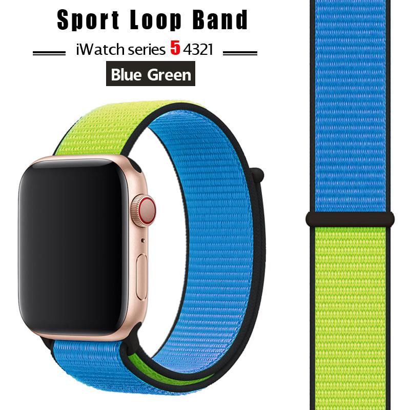 Nylon-Sportarmband für Apple Watch Armband 44 mm/40 mm Apple Watch 6 SE 5 4 3 Armband Iwatch Armband 38 mm/42 mm Armband mit Uhrenzubehör 38mm or 40mm