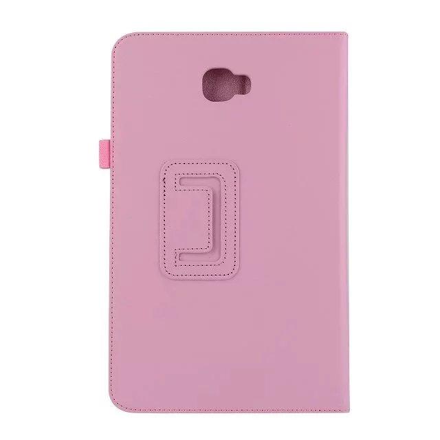 Solide Fundas Tablet Fall Für Samsung Galaxy Tab A6 10,1 2016 Flip Stand Tablet Abdeckung Für Coque Samsung SM-T580 SM-T585 t580 Stift SM-T580 SM-T585 rosa