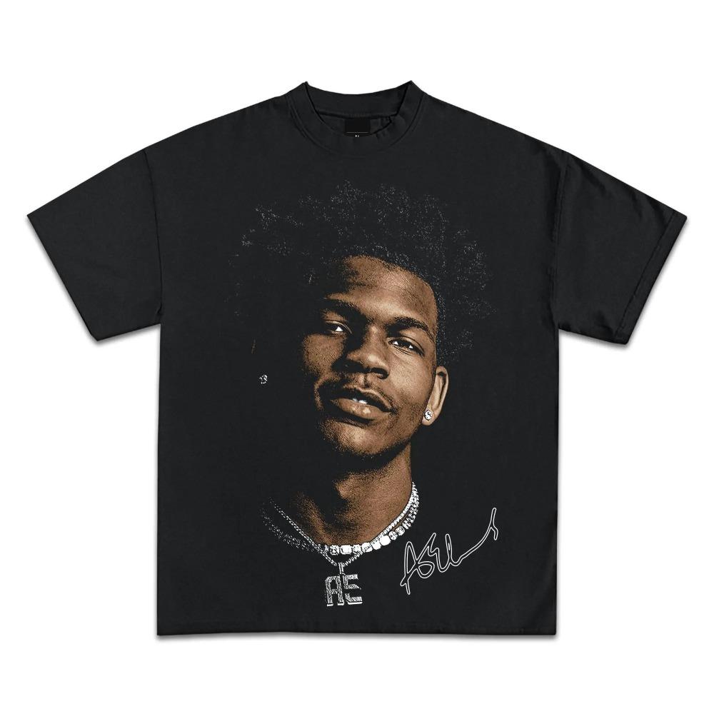 Allen Iverson  Mehr als Basketball  Vintage Grafik-T-Shirt, Übergroßes Basketball Streetwear Tee, Unisex Freizeit-Oberteil XXXL rosa