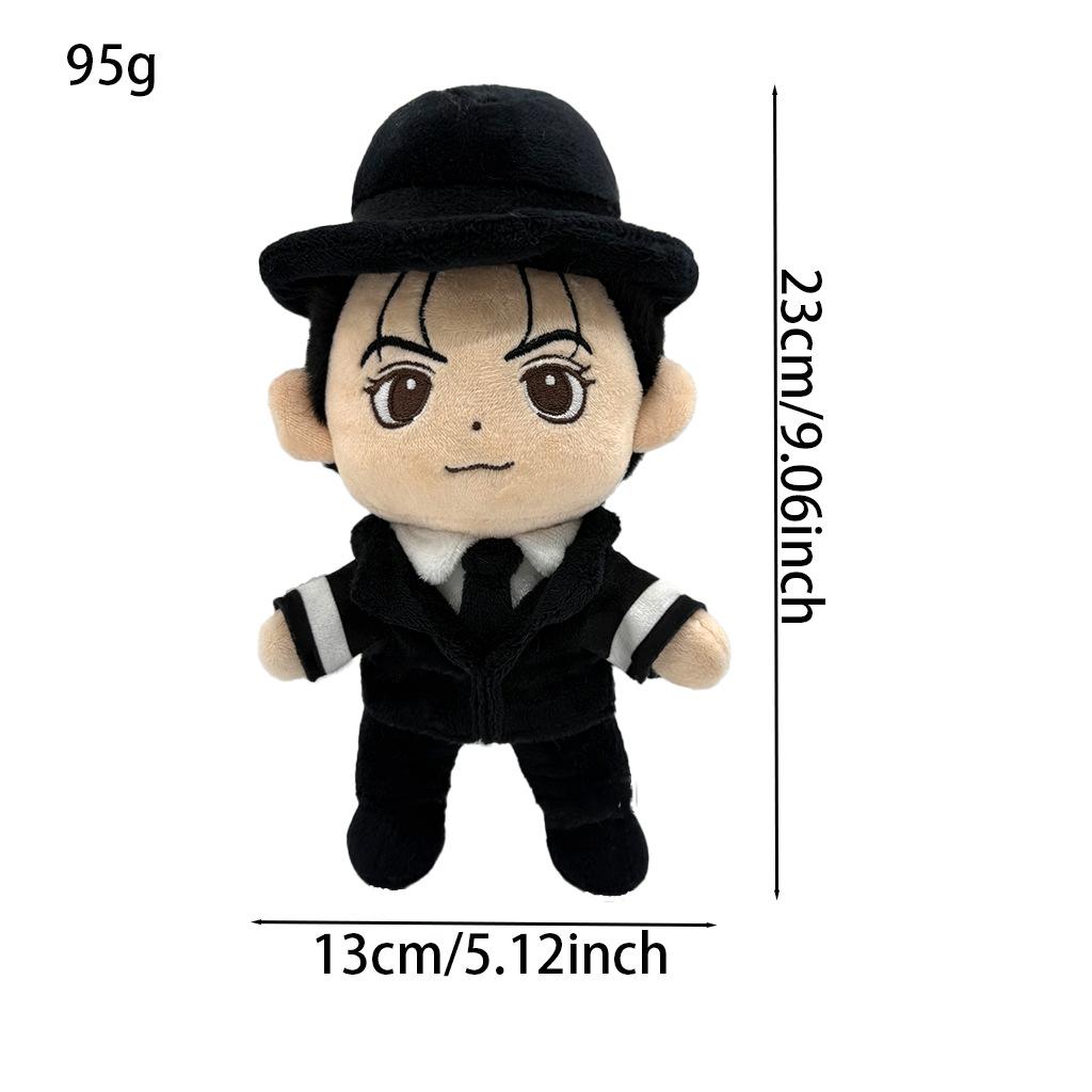 23cm Film Michael Plüschpuppe Salut Michael Weg zum Ruhm Kuschelpuppe Niedlich Klassisch Weiß gestreifter Anzug Schwarzer Anzug Plüschtier 23cm