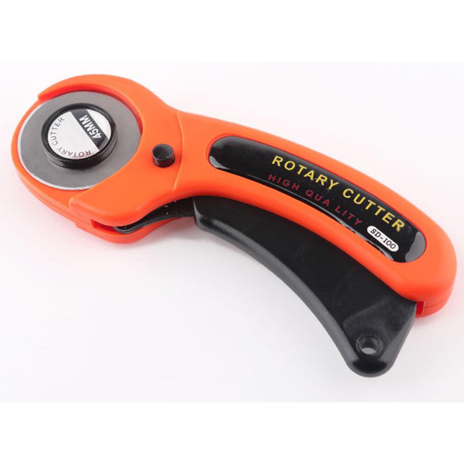 45mm Näh-Rollschneider Sichere Verriegelung Scharfer Stoff Quilt-Rollschneider für Stoff Gummi Leder