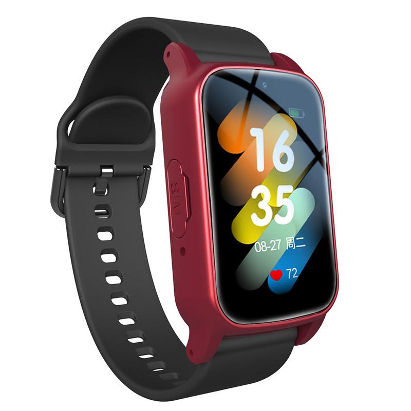 Herren Smartwatch SIM-Karte GPS Smartwatches für ältere Menschen können in die Karte eingesetzt werden Anti-Verlust Tracking Artefakt GPS Anti-Verlust Ortungsarmband rot