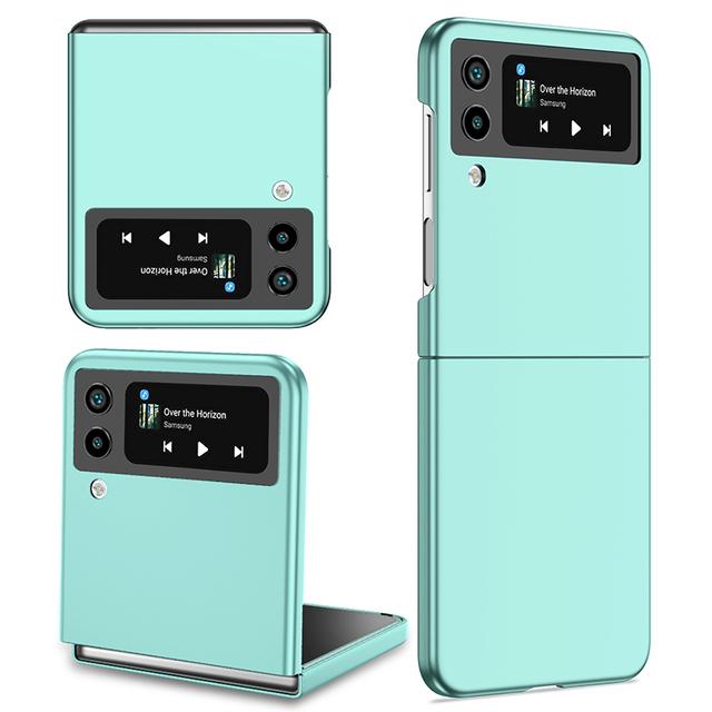 Für Samsung Z Flip 4 3 2 Fall Untra Dünne Anti-Fingerprint Stoßfest Hard Cover Fall Für Z Flip Telefone for Galaxy Z Flip 3 hellblaue
