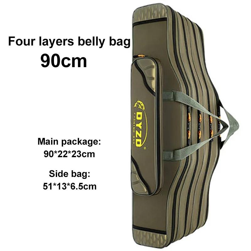 2/3/4 schicht 70CM-130CM Protable Faltbare Angelrute Träger Tasche Fisch Pole Werkzeug Lagerung Tasche fall Wasserdicht Angelgerät XA81G