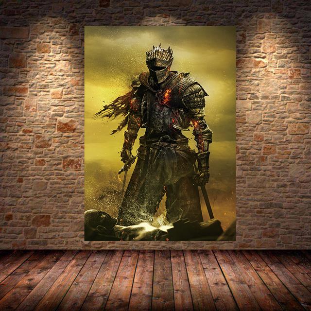 The Dark Souls 3 Spielposter, Ölgemälde, Wandkunst, Leinwandgemälde, Drucke, Schlafzimmer, Wohnzimmer, Zuhause, Schlafzimmer, Bar, Restaurant, Dekoration 30X40cm Unframed