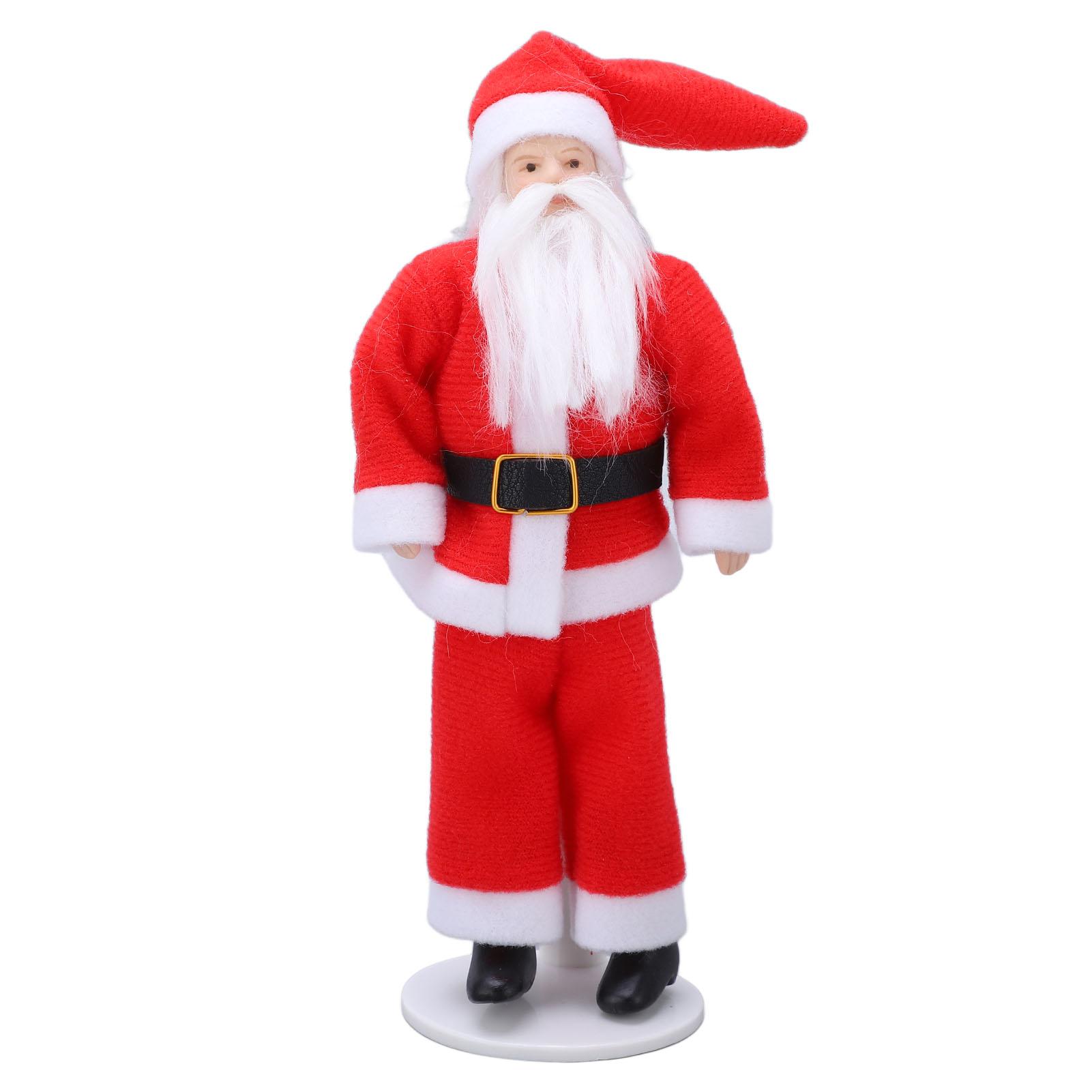 1:12 puppenhaus Santa Claus Keramik Drehbare Mini Puppenhaus Vater Weihnachten mit Stand Basis für