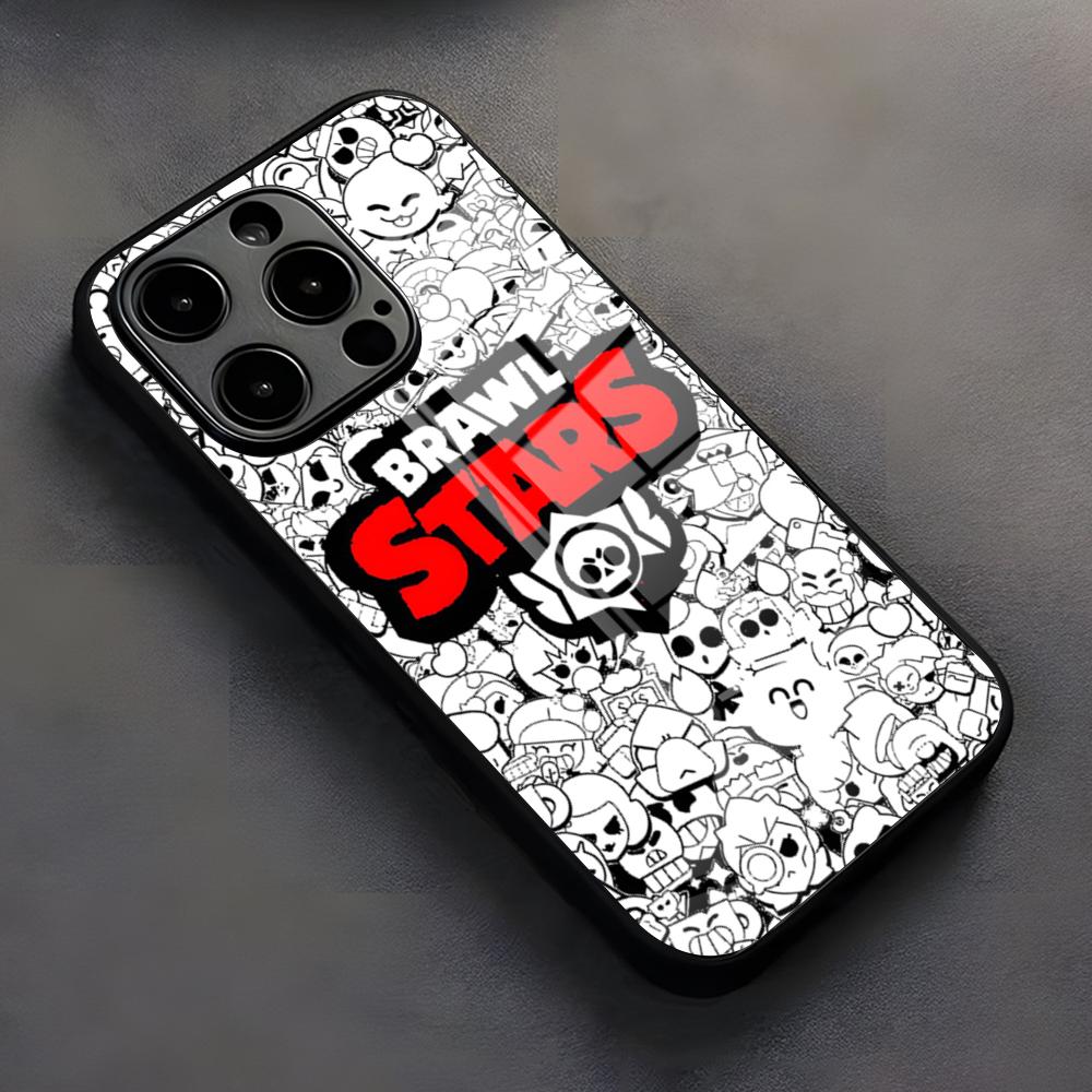 B-Brawls S-Stars Handyhülle Für IPhone 17 Pro Max 16 15 14 Pro Max 13 11 X Xs Xr 8 7Plus Glasabdeckung iPhone 16 Pro Max