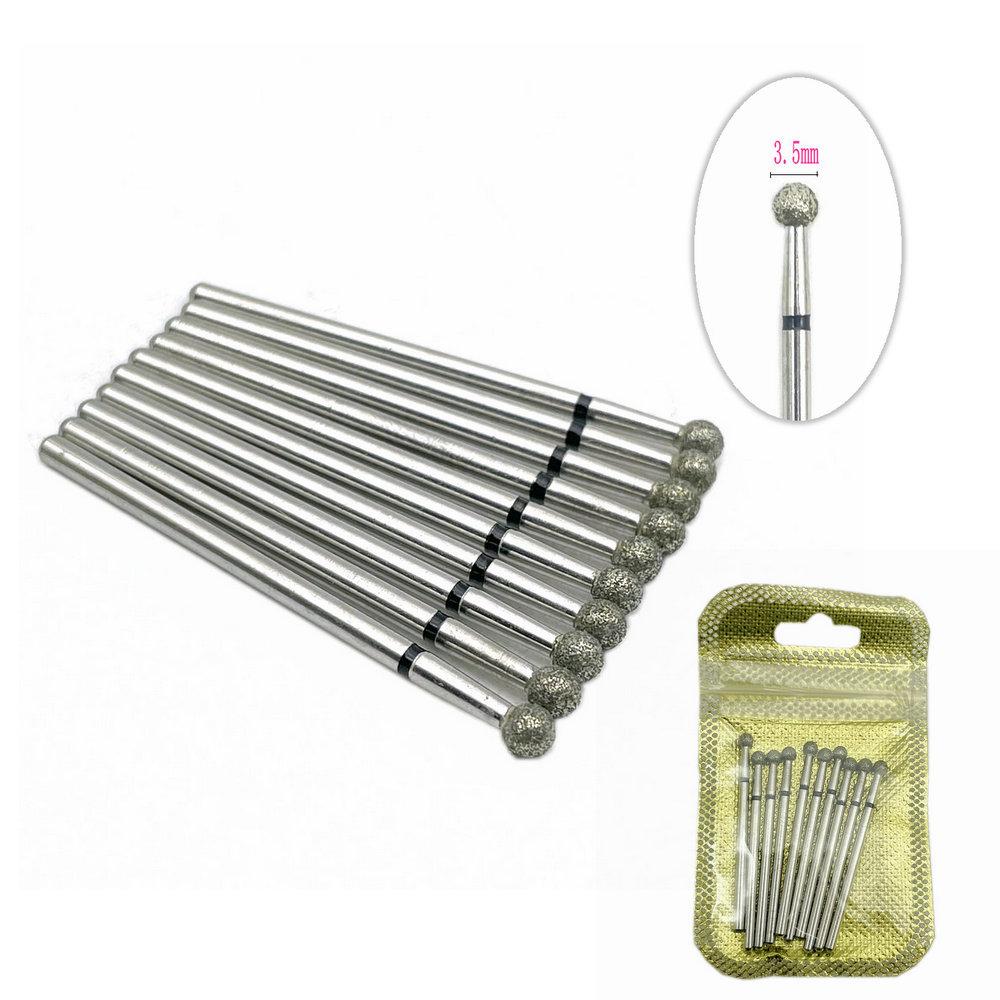 10 teile/paket Nagel Bohrer Polierer Diamant Nagel Bohrer Dreh Bits Für Elektrische Maniküre Maschine Fräser Grat Nail art Werkzeug zubehör SD35