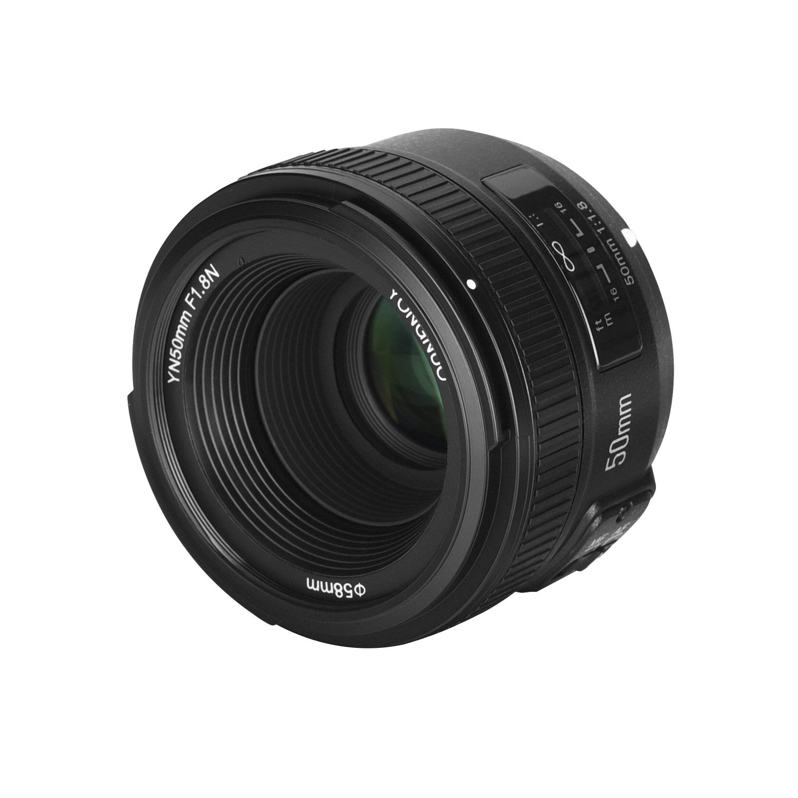 YONGNUO YN50mm F1.8 AF-Objektiv 1:1,8 Standard-Prime-Objektiv, große Blende, automatischer/manueller Fokus für Nikon schwarz