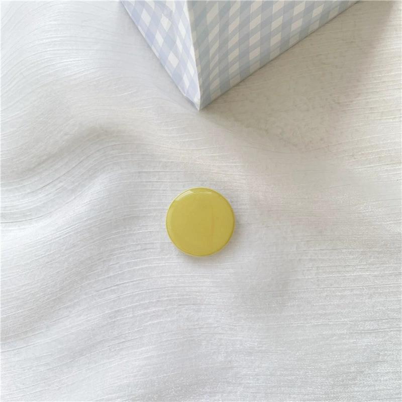 Einfarbige, luxuriöse, glänzende Handy-Handhalterung für iPhone 12 13 14 Xiaomi Huawei-Telefone. Halterung für Pop-Up-Telefonhalter gelb