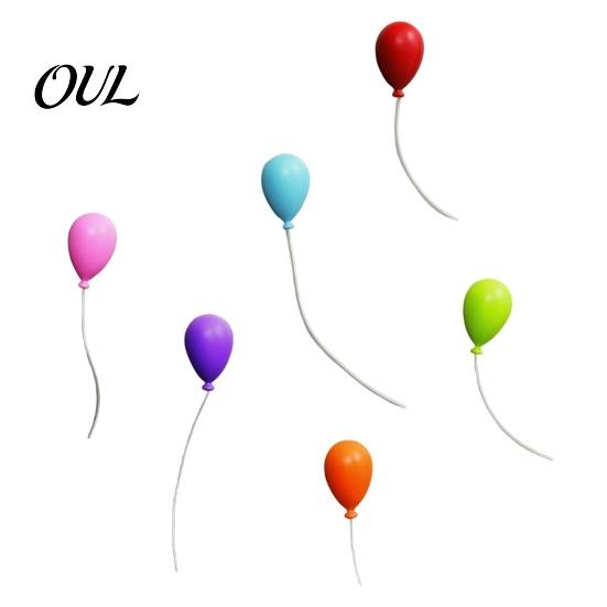 Magnetische Fotohalter 6 Stück/Set 3D Ballon Kühlschrankmagnet, Form Memo Whiteboard Magnete Halter Dekorativer Magnet für Schließfach Kühlschranktür Set 1 Set white