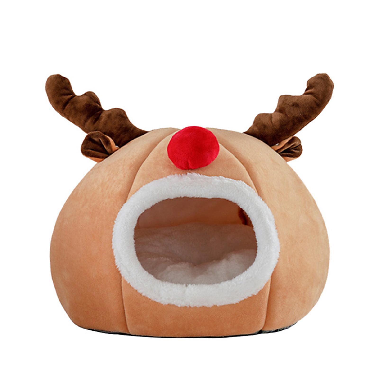 Weihnachten Haustier Niedlich Weihnachten Rentier Schwamm Hunde Ruhematte Rund Katze