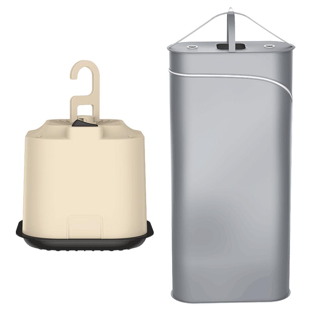 Tragbarer Trockner mit Trockenbeutel Wäschetrockner für Reise Wohnung Wohnmobil Wohnheim Kompakt Faltbar Elektrisch US beige