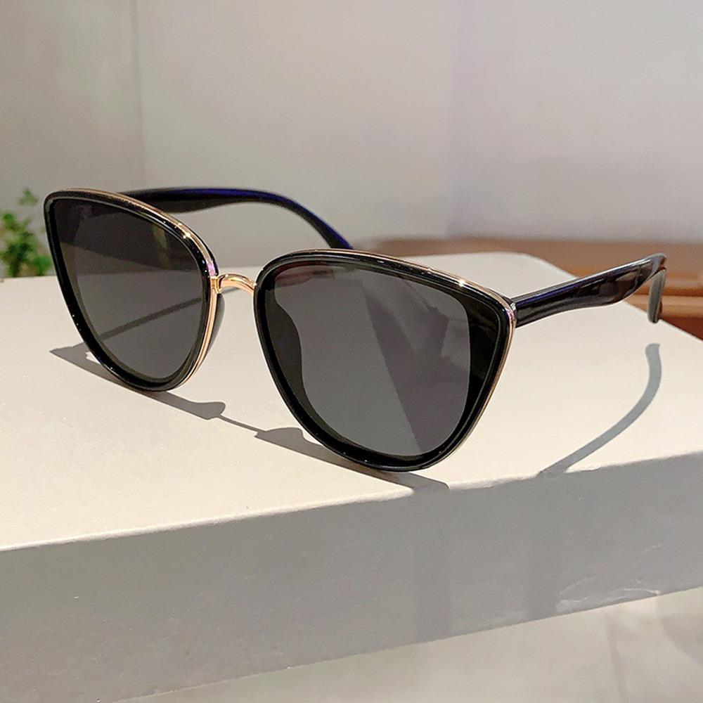 Lässige Vintage Katzenaugen-Sonnenbrille UV400 Farbverlauf-Linse Schutzbrille Beschichtet Trendige Sonnenbrille für Damen und Herren