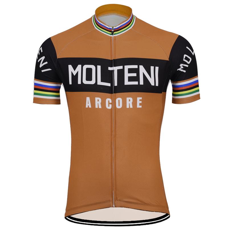 NEU 4 Stil Schwarz/Orange MOLTENI Radtrikot Top Kurzarm Straße Retro Fahrradbekleidung MTB Bike Wear VOLLER REISSVERSCHLUSS XXXL ungebleichte seide