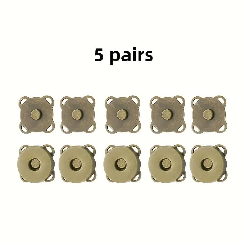 5 Sets quadratische magnetische Druckknöpfe Verschlüsse Knopf Handtasche Geldbörse Geldbörse Basteltaschen Teile Zubehör 18mm Farbauswahl