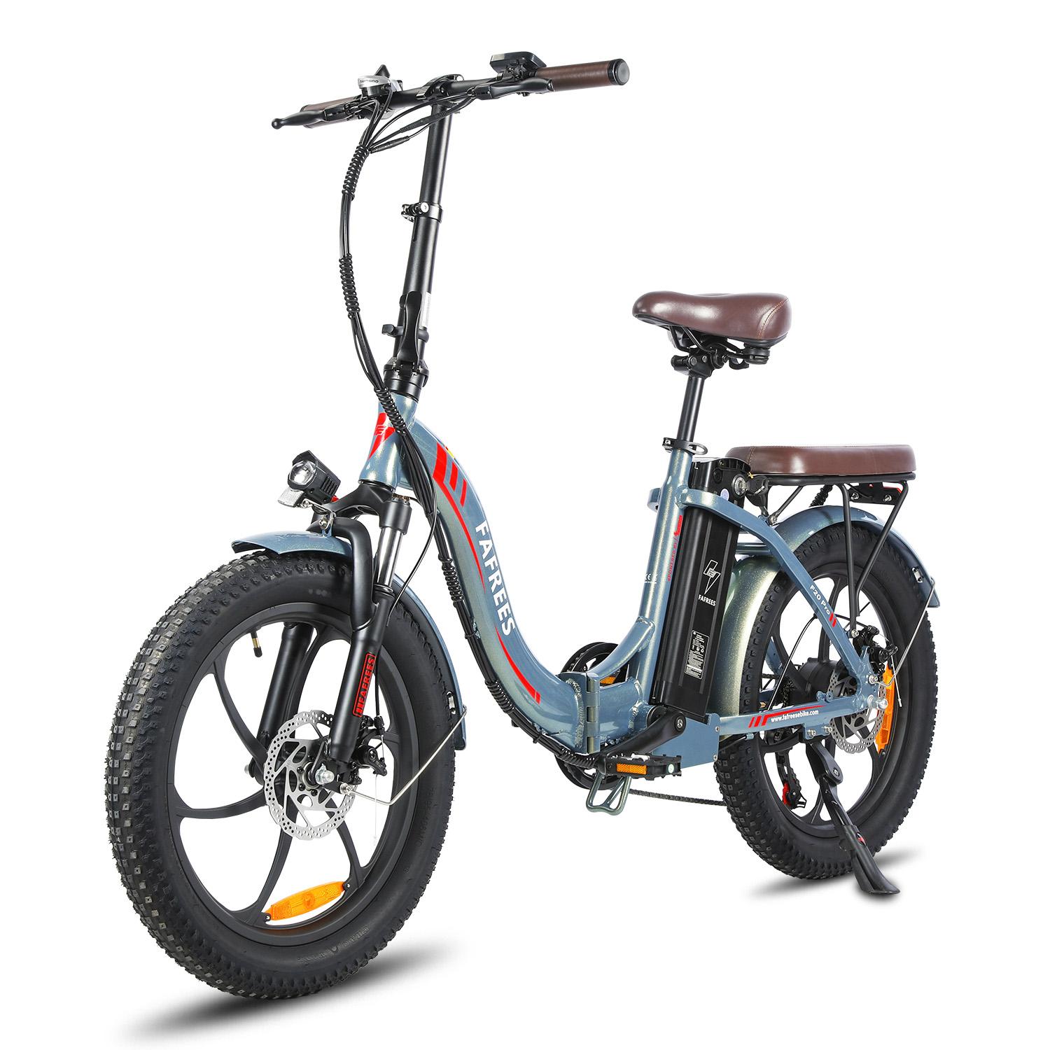 FAFREES F20 Pro Faltbares Elektrisches Fatbike 250W Motor 36V18Ah Akku Urbanes Pendler E-Bike 20 x 3.0 Zoll Aufblasbarer Reifen Elektrofahrrad grün