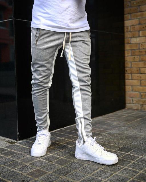 Herren-Jogginghose, Freizeithose, Fitness, Sportbekleidung, Trainingshose, schmale Jogginghose, Hose, Trainingshose L graue