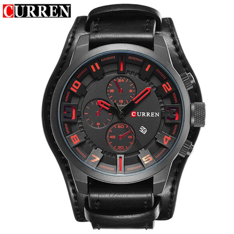 CURREN Herrenuhren Marke Luxus Fashion & Casual Business Quarzuhr Datum Wasserdichte Armbanduhr Hodinky Relogio Masculino schwarz