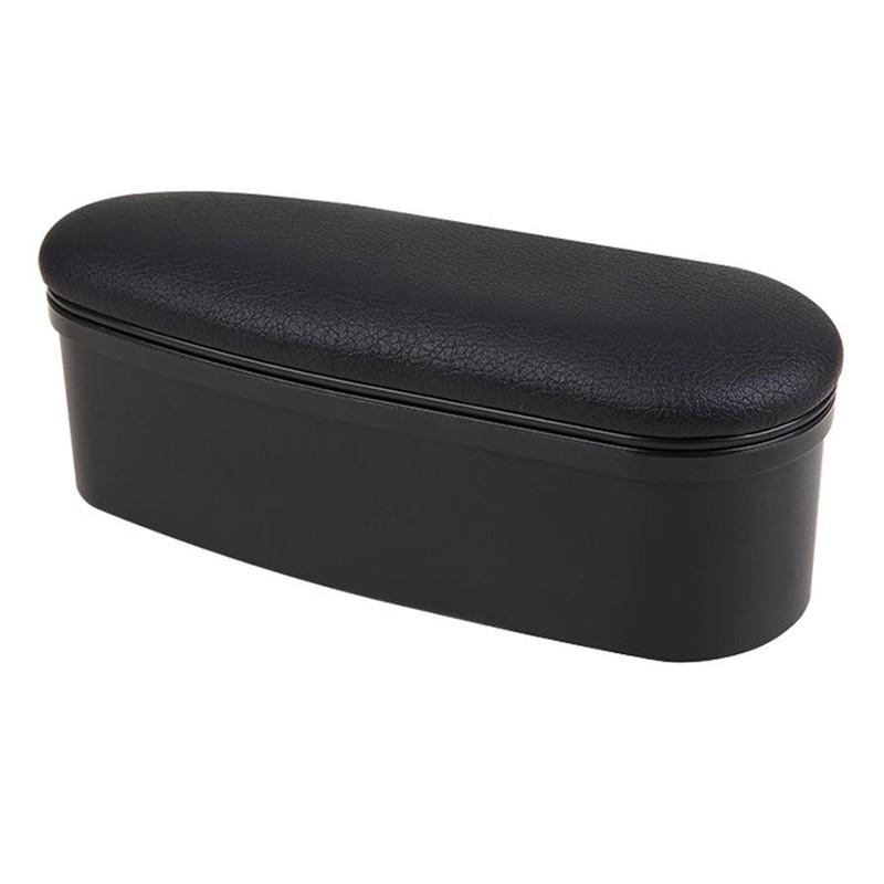 Auto Tür Armlehnen Leder Ergonomische Armlehnen Auto Innen Teile Arm Ellenbogen Unterstützung Arm Erhöhung Pad Auto Lagerung Box 1pcs schwarz