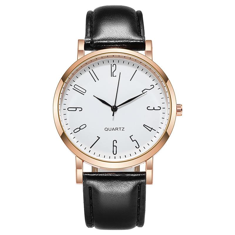 Herren Business Quarzuhren Mode Stil Mann Armbanduhren Beispiel Design Männlich Beste Geschenke Uhr weißgold