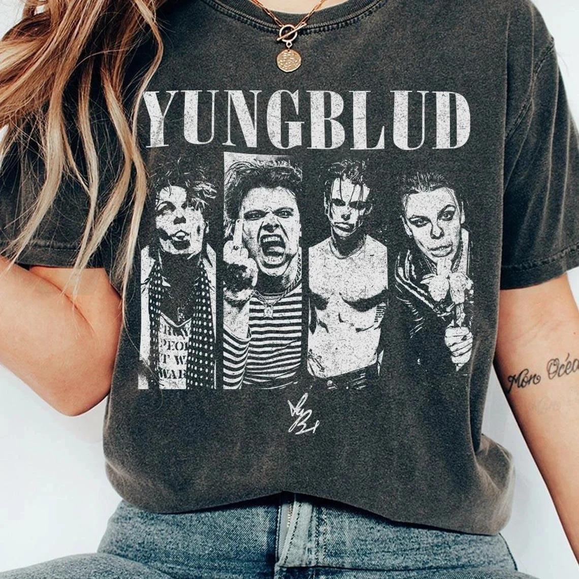 2026 Sommer Mode Trendiges T-Shirt Vintage Yungblud Musik T-Shirt Oversized T-Shirt Grafik Kurzarmshirt Unisex Hip Hop Streetwear Oversized T-Shirt XXXL