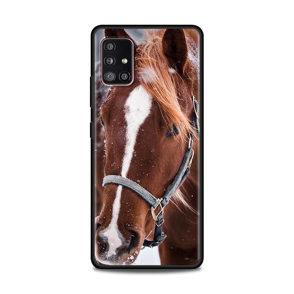 Telefon Fall Für Samsung Galaxy A51 A12 A72 A52 A21s A71 A32 A31 A32 A02s A11 A41 A22 A42 A02 Fundas tier Steed Pferd Samsung A22 5G