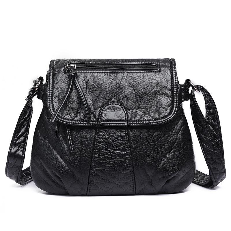 Mode PU Leder Handtaschen Frauen Umhängetaschen Designer Schwarz Kleine Frauen Messenger Tasche Damen Schulter Taschen Pures und Taschen schwarz