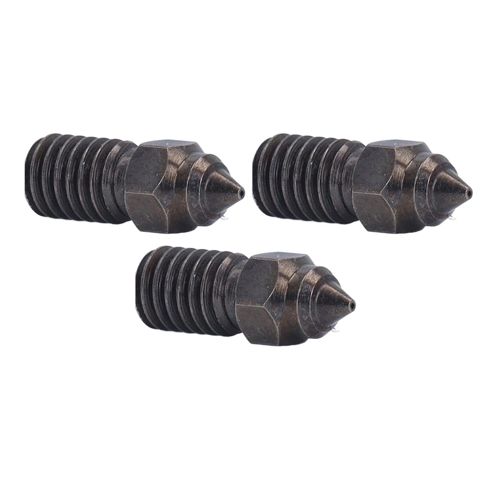 3 Stück gehärtete Stahldüse Hochgeschwindigkeit 1,75MM 0,4mm für ENDER 3 V3 SE 3D-Drucker Hotend-Zubehör