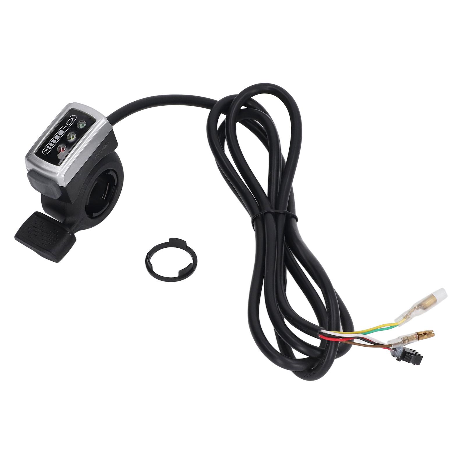 106DX Daumengashebel für Elektro-Fahrrad-Roller mit Schalter Batteriestatus Fingergashebel