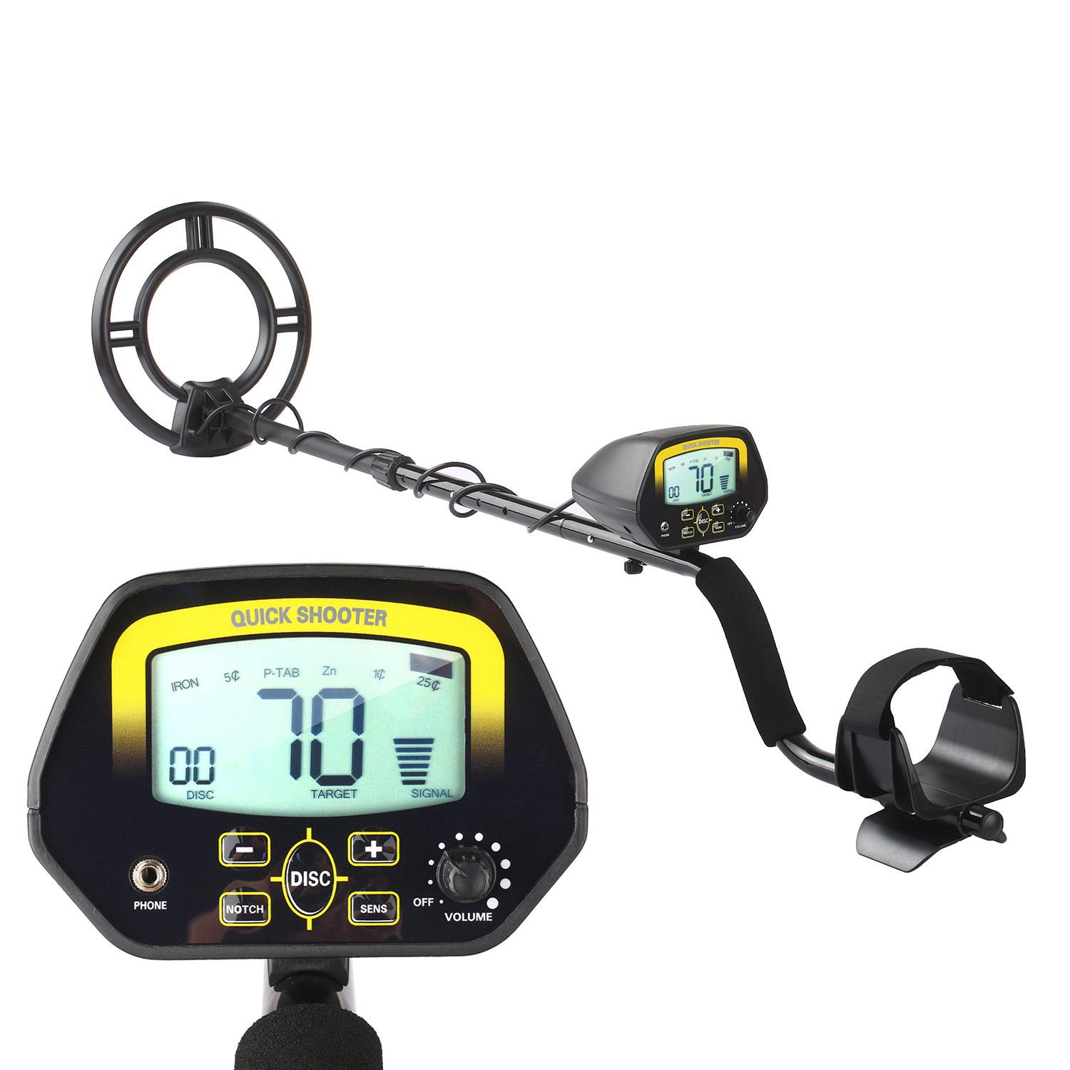 Outdoor-Metallfinder, unterirdischer Metalldetektor, LCD-Schatzfinder, tragbarer Goldgräber, Jäger schwarz