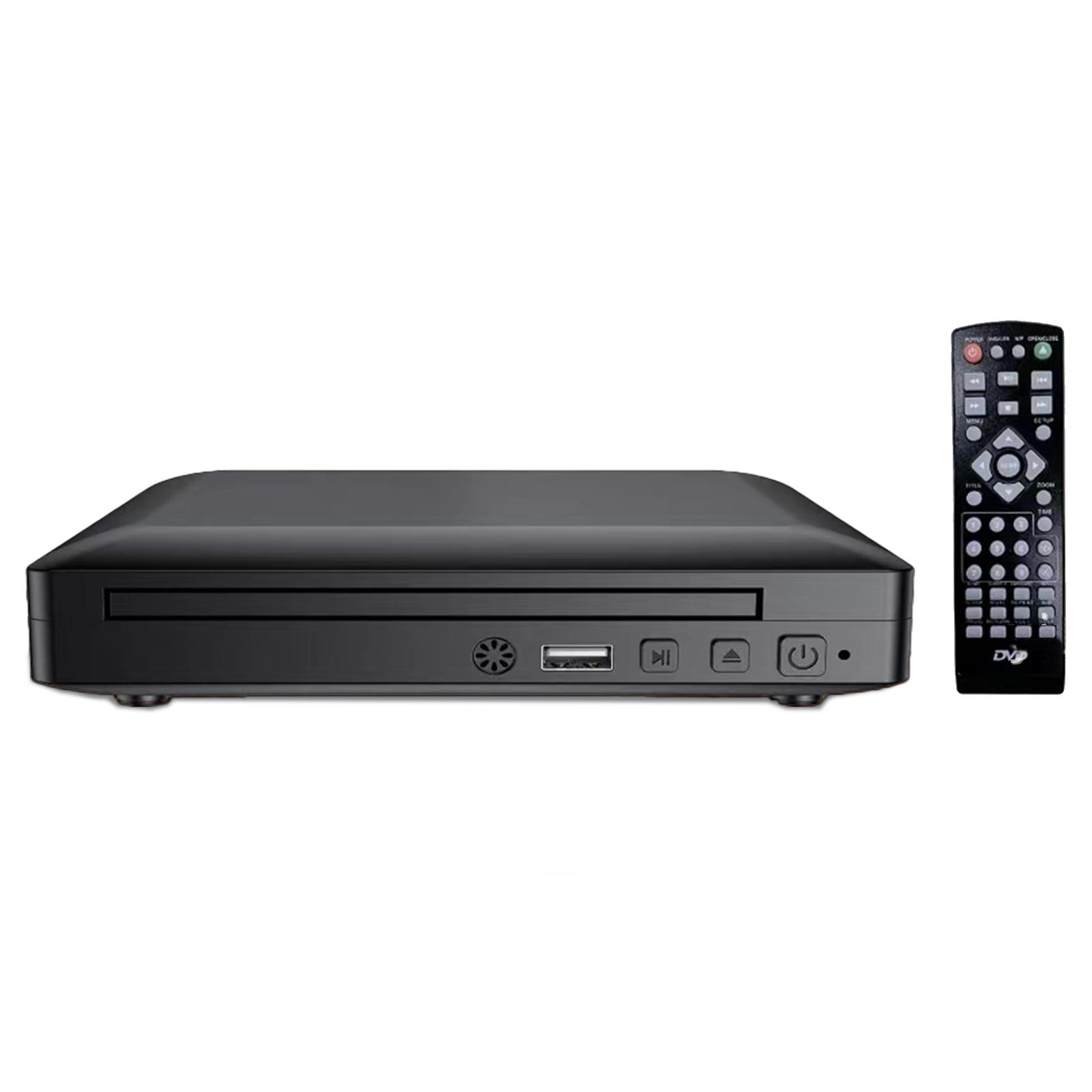 DVD-CD-Disc-Player Heim-DVD-Player Digitaler Multimedia-Player HD-AV-Ausgang mit Fernbedienung US Plug schwarz