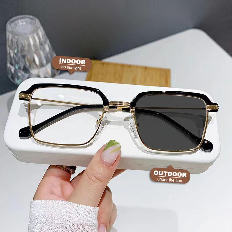 Herren Klassische Alterssichtigkeit Lese Sonnenbrille Rahmen Blaulichtfilter Weitsicht Brillenrahmen Sonnenbrille Mit 0+1.0+1.5+2.0+2.5+3 2.5 gold