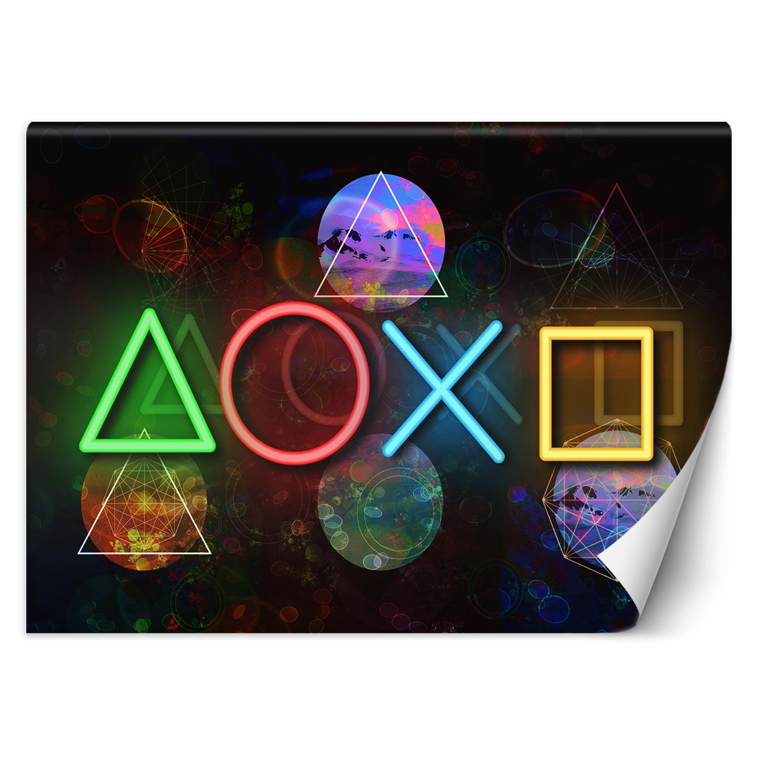 Tapete für das Spielerzimmer Spielkonsole 100x70 bunt