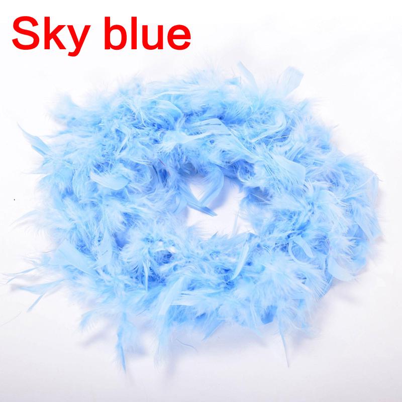2M Craft Trim für Party Boa Kostüme natürliche Türkei Federn Schals Cosplay Schal himmelblaue