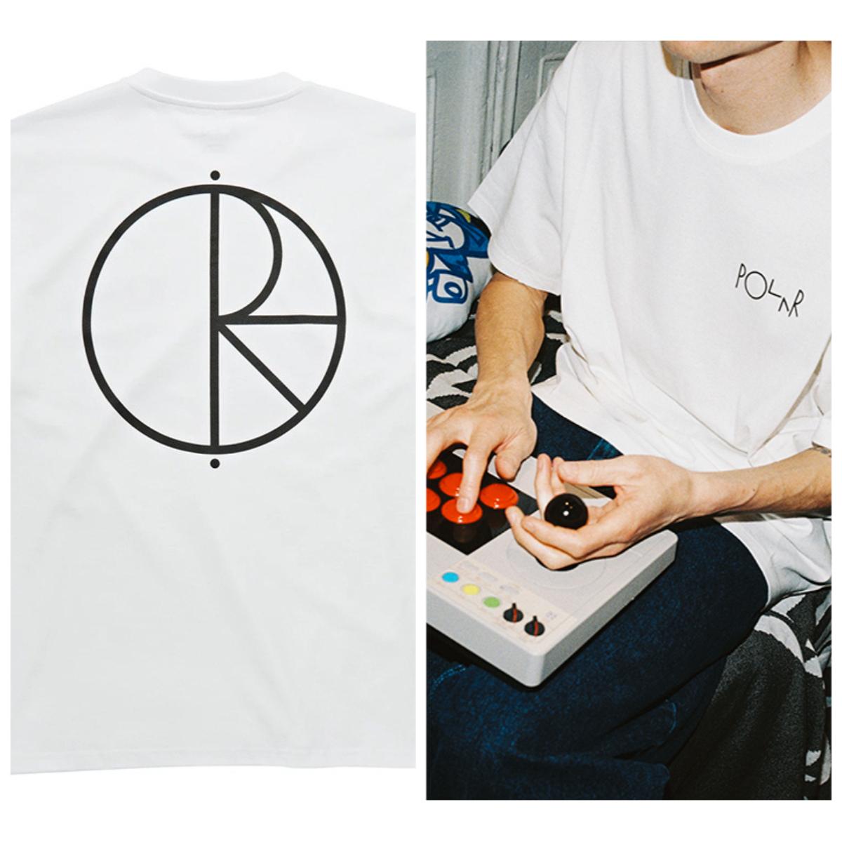2025 Mode Polar Skate Co Stroke Logo T-Shirt Stern Gleiches Paar Bedruckt Skateboard Kurzarm T-Shirt Tide M gray
