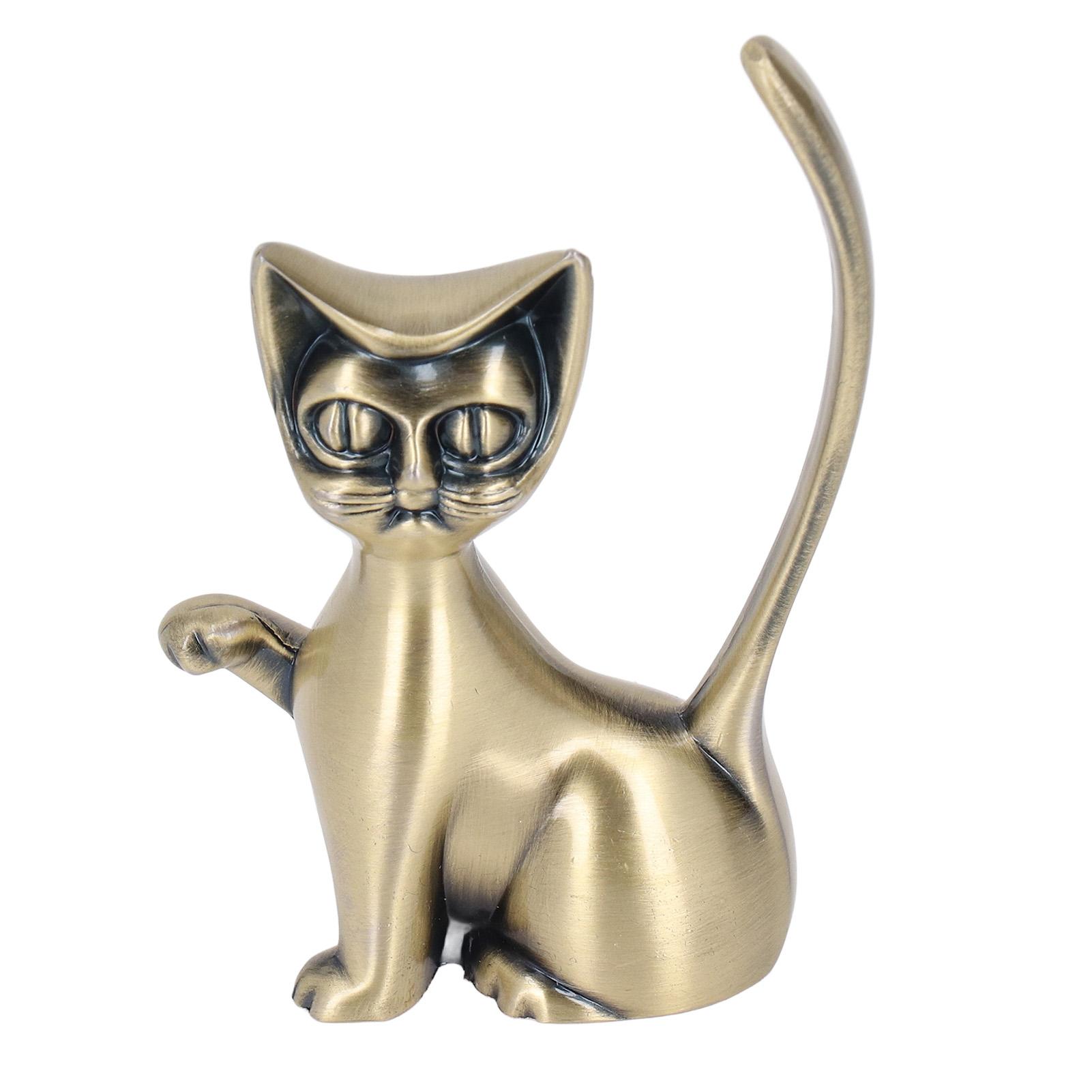 Katzen-Gott Ringhalter Katzen-Gott Design Zinklegierung Stabil Langlebig Retro-Stil Ring-Organizer für Ringe